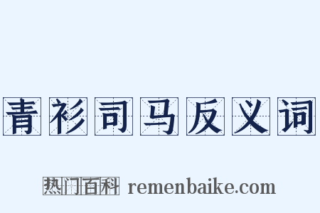 青衫司马反义词是什么意思的图片